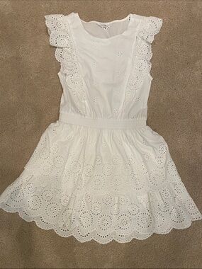 Steve Madden white eyelet dress, size S